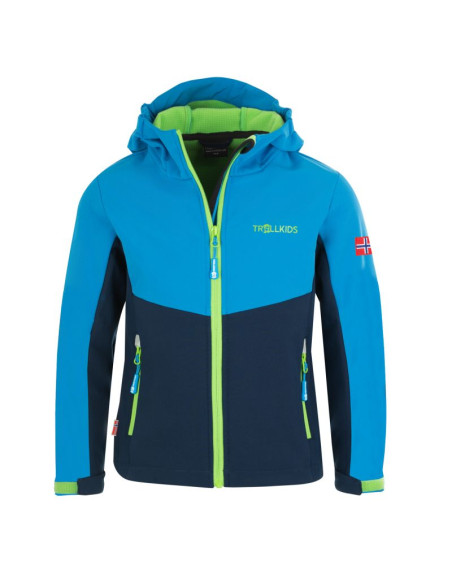 Kurtka softshellowa dziecięca trollkids kids kristiansand jacket niebieska/granatowa (320-117)