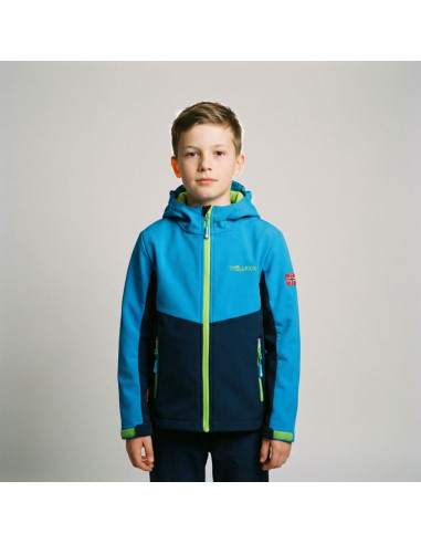 Kurtka softshellowa dziecięca trollkids kids kristiansand jacket niebieska/granatowa (320-117)