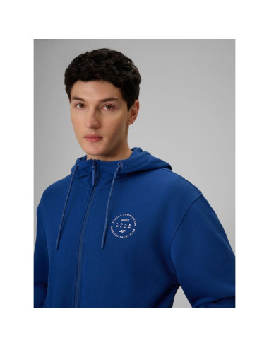 Bluza dresowa regular z kapturem męska 4f 4frss26tswsm2978-033s