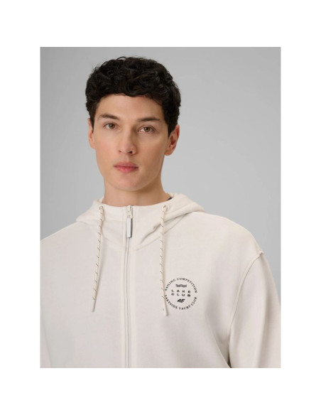 Bluza dresowa regular z kapturem męska 4f 4frss26tswsm2978-11s