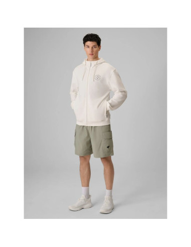 Bluza dresowa regular z kapturem męska 4f 4frss26tswsm2978-11s