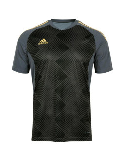 Koszulka męska adidas micond22 jersey szaro-czarna hb5392