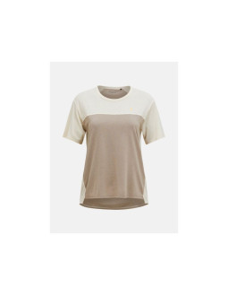 Koszulka peak performance w trail wool blend ss beżowy