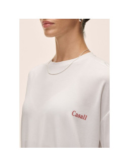 Koszulka damska casall oversized cotton blend tee biały 2