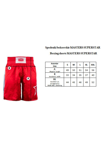 Spodenki bokserskie masters  superstar