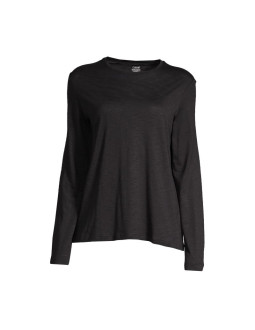 Koszulka damska casall soft texture long sleeve kolor czarny