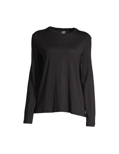 Koszulka damska casall soft texture long sleeve kolor czarny