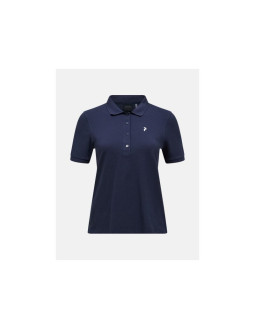 Koszulka damska peak performance w classic cotton polo kolor granatowy