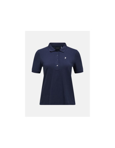 Koszulka damska peak performance w classic cotton polo kolor granatowy