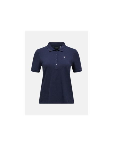 Koszulka damska peak performance w classic cotton polo kolor granatowy