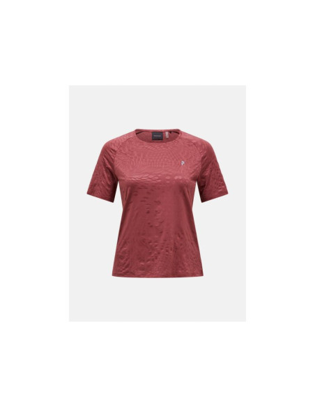 Koszulka damska peak performance w discover t-shirt kolor czerwony
