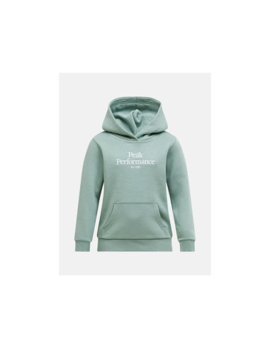 Bluza juniorska peak performance jr original small logo hood kolor zielony