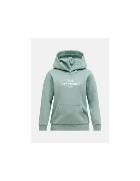 Bluza juniorska peak performance jr original small logo hood kolor zielony