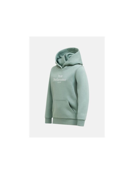 Bluza juniorska peak performance jr original small logo hood kolor zielony