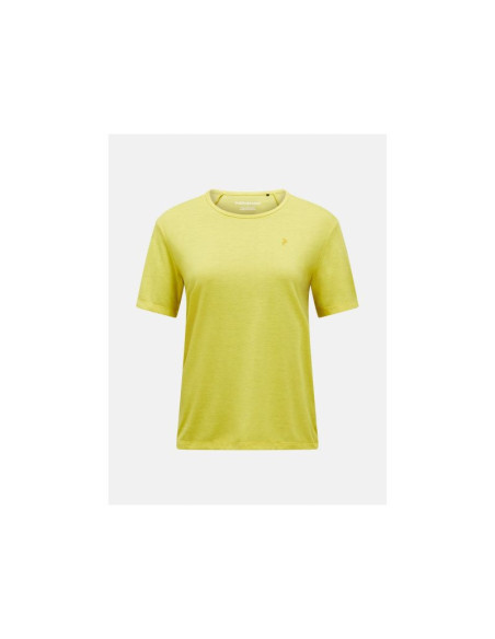 Koszulka damska peak performance w wool-blend shortsleeve kolor żółty