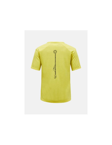 Koszulka damska peak performance w wool-blend shortsleeve kolor żółty
