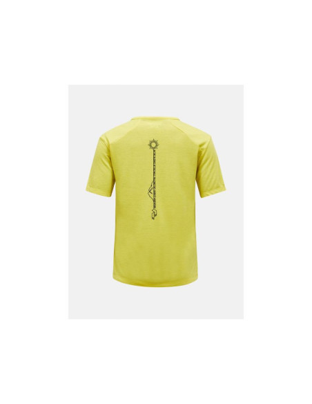 Koszulka damska peak performance w wool-blend shortsleeve kolor żółty