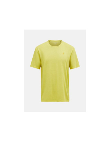 Koszulka męska peak performance m wool-blend shortsleeve kolor żółty
