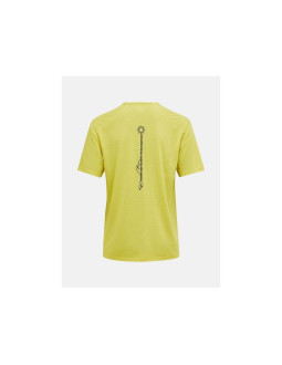 Koszulka męska peak performance m wool-blend shortsleeve kolor żółty 2