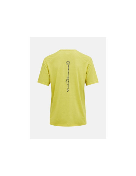 Koszulka męska peak performance m wool-blend shortsleeve kolor żółty