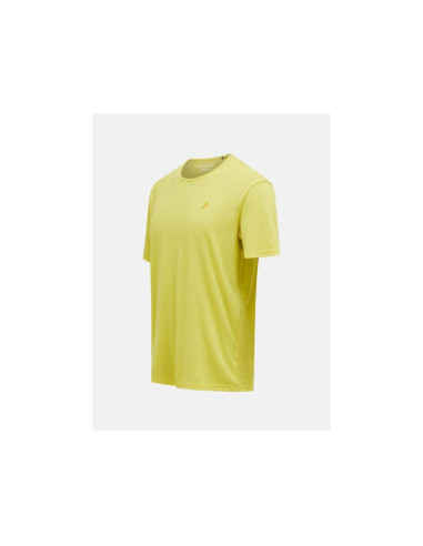 Koszulka męska peak performance m wool-blend shortsleeve kolor żółty