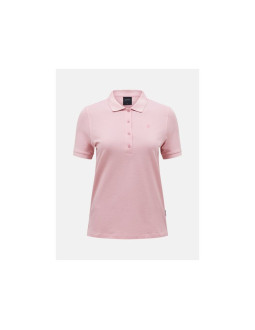 Koszulka damska peak performance w classic cotton polo kolor różowy