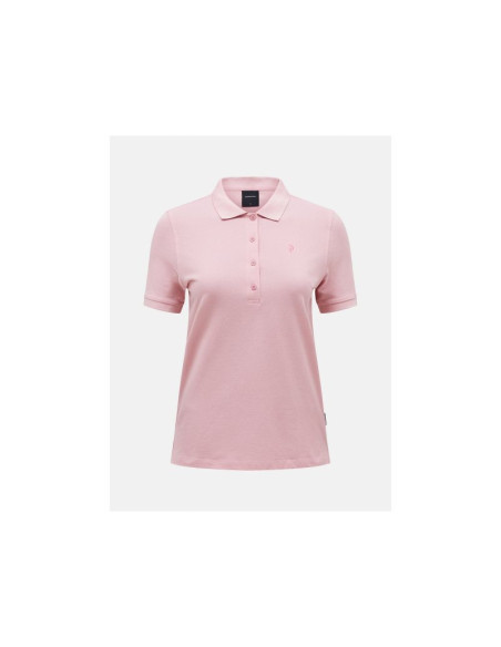 Koszulka damska peak performance w classic cotton polo kolor różowy