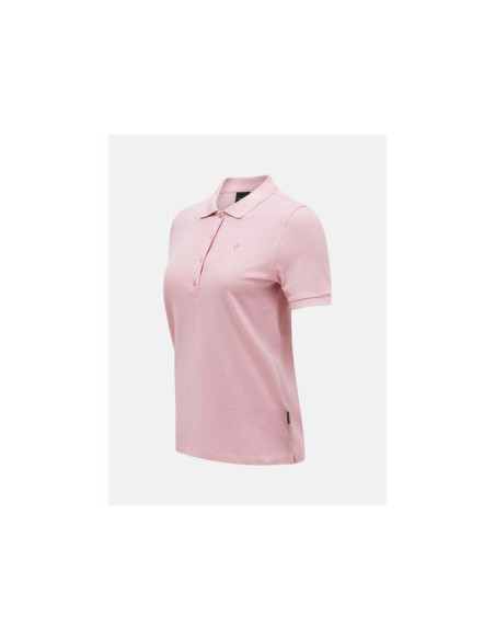 Koszulka damska peak performance w classic cotton polo kolor różowy