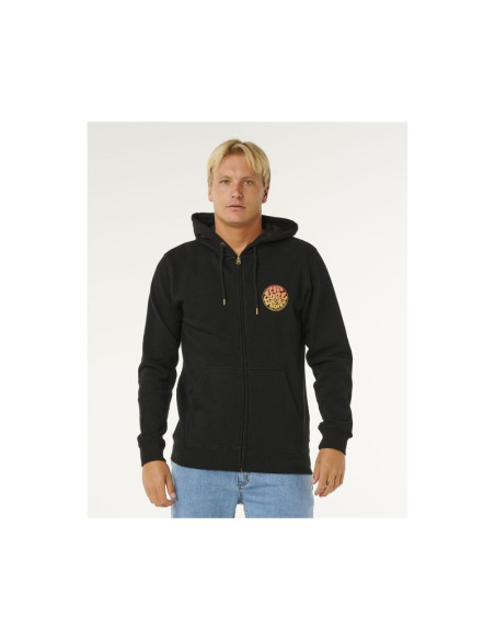 Bluza męska rip curl wettie passage icon zip thru czarna