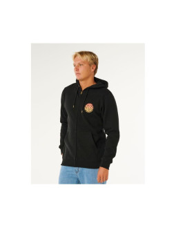 Bluza męska rip curl wettie passage icon zip thru czarna 2