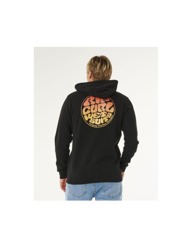 Bluza męska rip curl wettie passage icon zip thru czarna