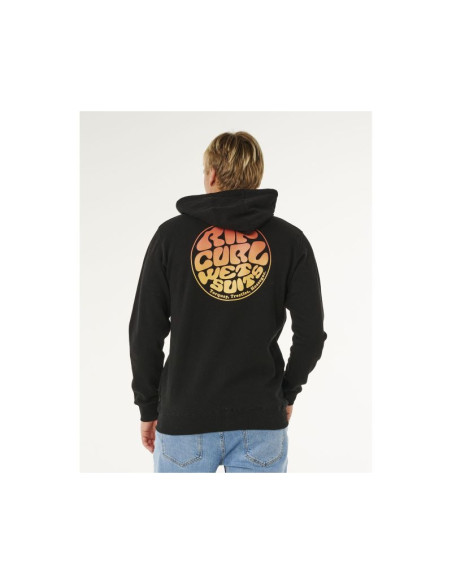 Bluza męska rip curl wettie passage icon zip thru czarna