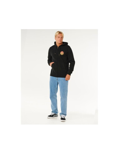 Bluza męska rip curl wettie passage icon zip thru czarna