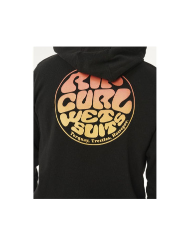 Bluza męska rip curl wettie passage icon zip thru czarna