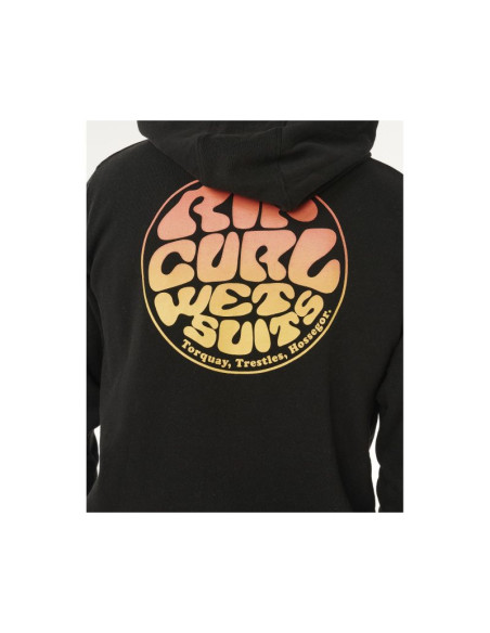 Bluza męska rip curl wettie passage icon zip thru czarna