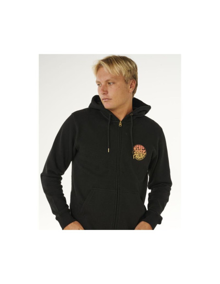Bluza męska rip curl wettie passage icon zip thru czarna