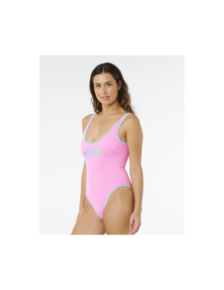 Kostium damski rip curl surf puff 1 piece różowy