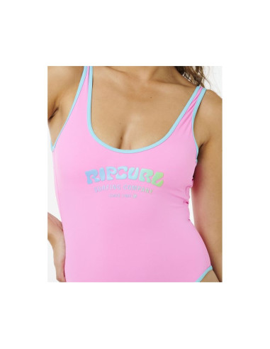 Kostium damski rip curl surf puff 1 piece różowy