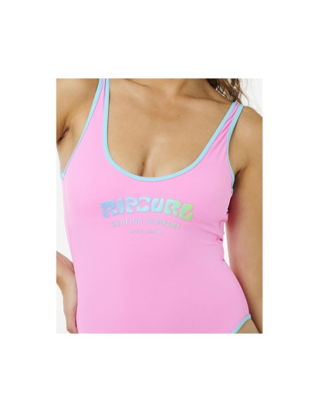 Kostium damski rip curl surf puff 1 piece różowy