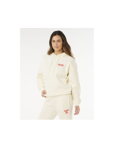 Bluza damska rip curl surf puff heritage hood beżowa