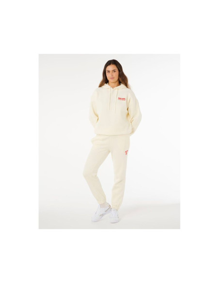 Bluza damska rip curl surf puff heritage hood beżowa