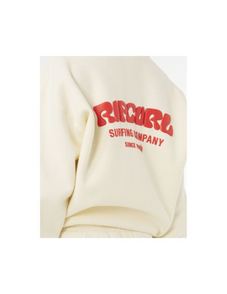 Bluza damska rip curl surf puff heritage hood beżowa
