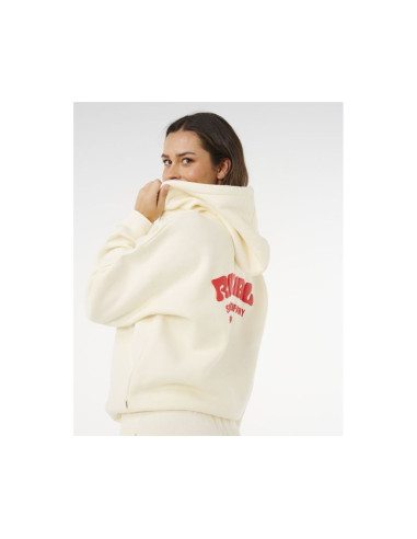 Bluza damska rip curl surf puff heritage hood beżowa
