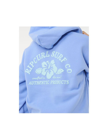 Bluza damska rip curl surf puff heritage hood p/p niebieska