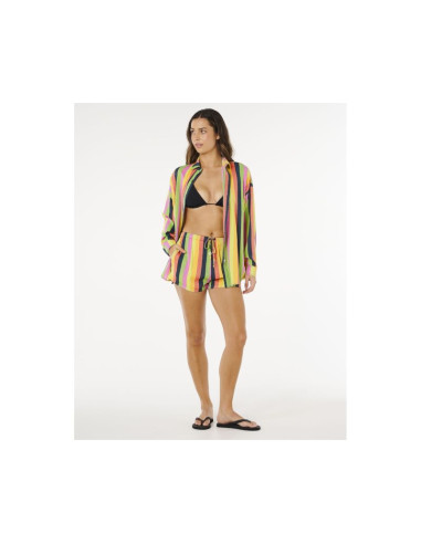 Koszula damska rip curl neon stripe relaxed shirt multikolor