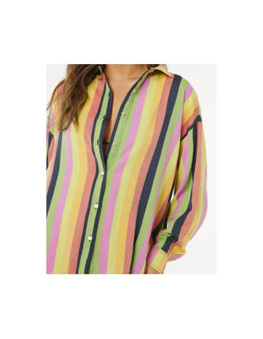 Koszula damska rip curl neon stripe relaxed shirt multikolor