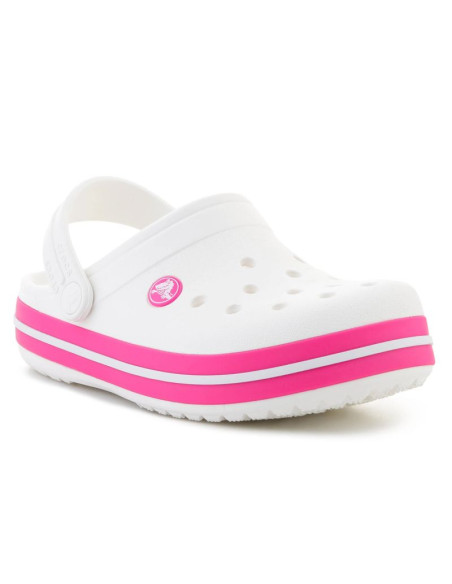 Crocs crocband kids clog white/pink crush 207006-6wu