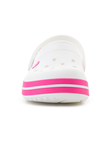 Crocs crocband kids clog white/pink crush 207006-6wu