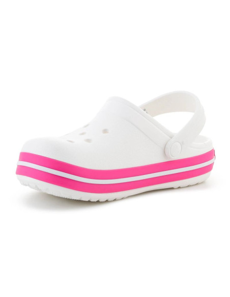 Crocs crocband kids clog white/pink crush 207006-6wu