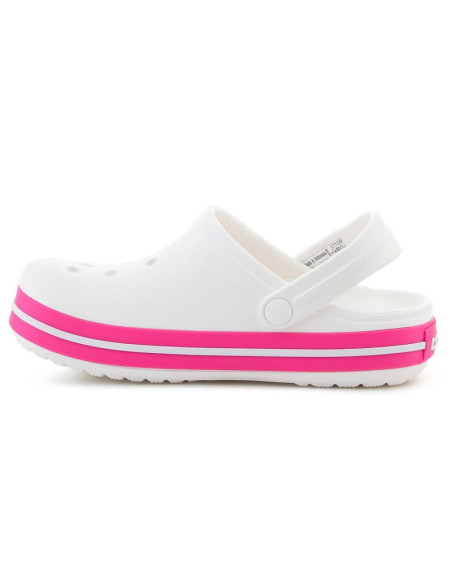 Crocs crocband kids clog white/pink crush 207006-6wu